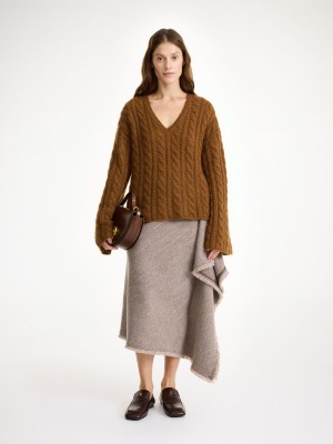 Bison By Malene Birger Cimone Cable-knit Sweater Knitwear | AU_BB88285