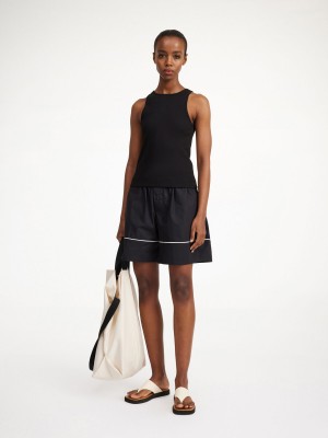 Black By Malene Birger Amanias Tank Tops | AU_BB49482