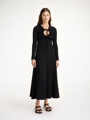 Black By Malene Birger Deija Maxi Dress Knitwear | AU_BB55017