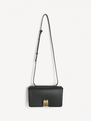 Black By Malene Birger Noval Leather Shoulder Bags | AU_BB82086