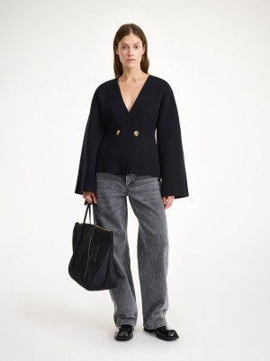 Black By Malene Birger Tinley Wool-blend Cardigan Knitwear | AU_BB90811