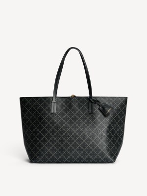 Charcoal By Malene Birger Abigail Printed Tote Bags | AU_BB47018