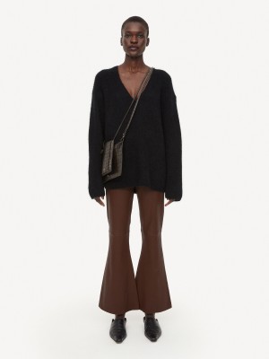 Chestnut By Malene Birger Evyline Cropped Leather Trousers | AU_BB11214