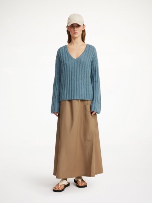 Cool Water By Malene Birger Cimone Ribbed Sweater Knitwear | AU_BB96452