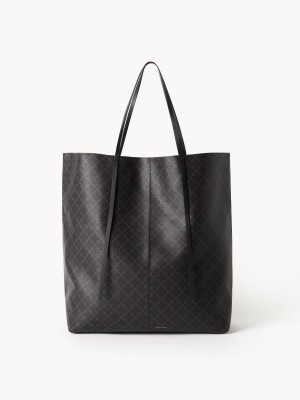 Dark Chokolate By Malene Birger Abrille Printed Tote Bags | AU_BB22691