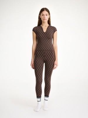 Dark Mahogany By Malene Birger Venazia Athletic Tops | AU_BB10169