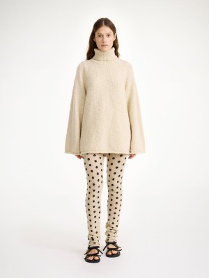 Graphic flower By Malene Birger Breele Wool Leggings Knitwear | AU_BB90872