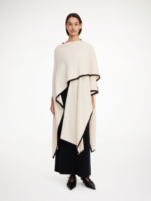 Oyster Gray By Malene Birger Kassira Merino-blend Poncho Knitwear | AU_BB18955