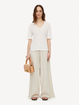 Soft White By Malene Birger Amaringa T-shirt Tops | AU_BB63733