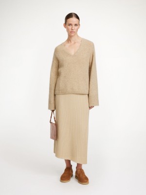 Twill Beige By Malene Birger Cimone Sweater Knitwear | AU_BB11250