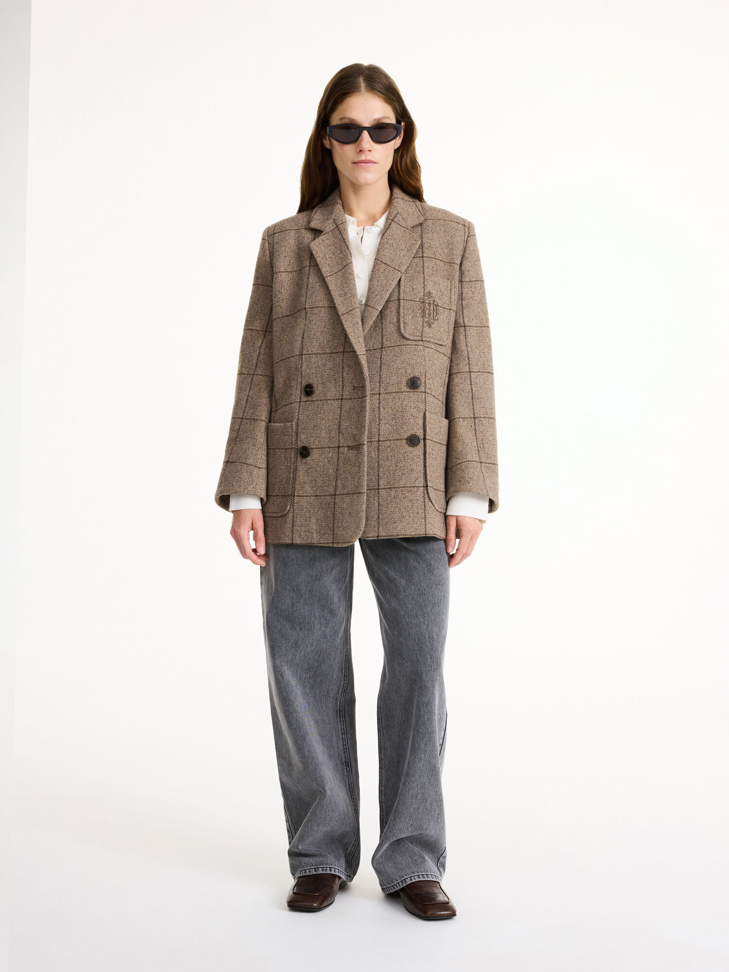 Autumn check By Malene Birger Railey Double-breasted Blazers | AU_BB90519