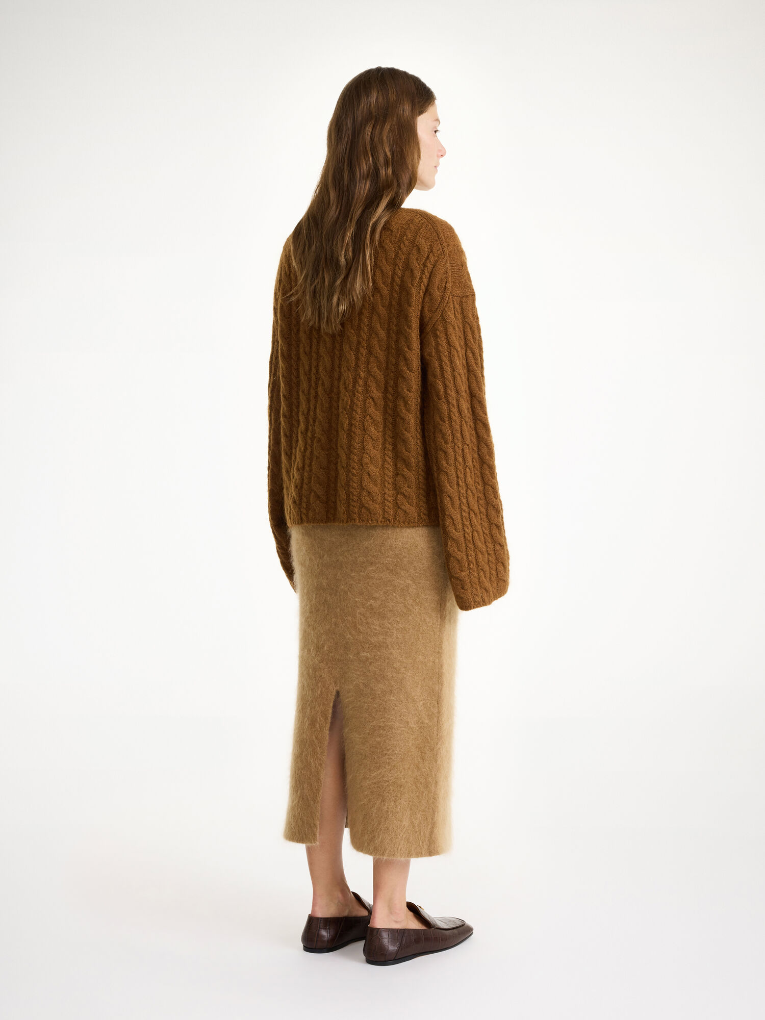 Bison By Malene Birger Cierra Cable-knit Sweater Knitwear | AU_BB88922