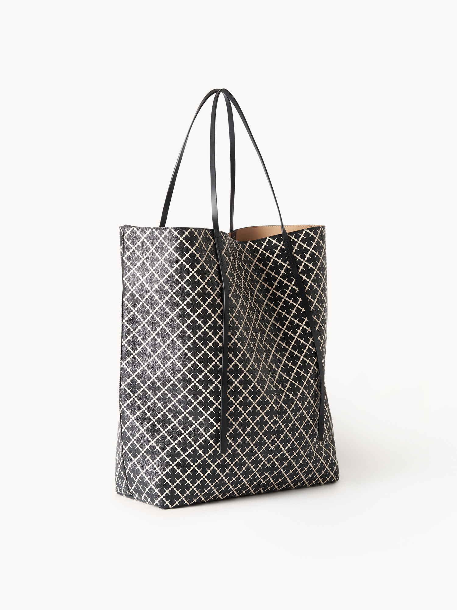 Black By Malene Birger Abrille Printed Tote Bags | AU_BB14622