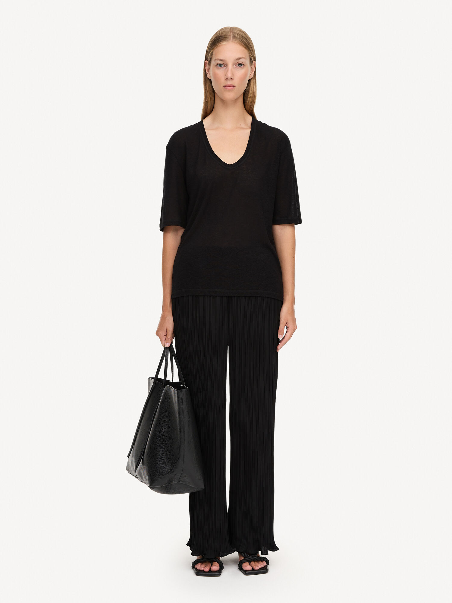 Black By Malene Birger Amaringa T-shirt Tops | AU_BB64123