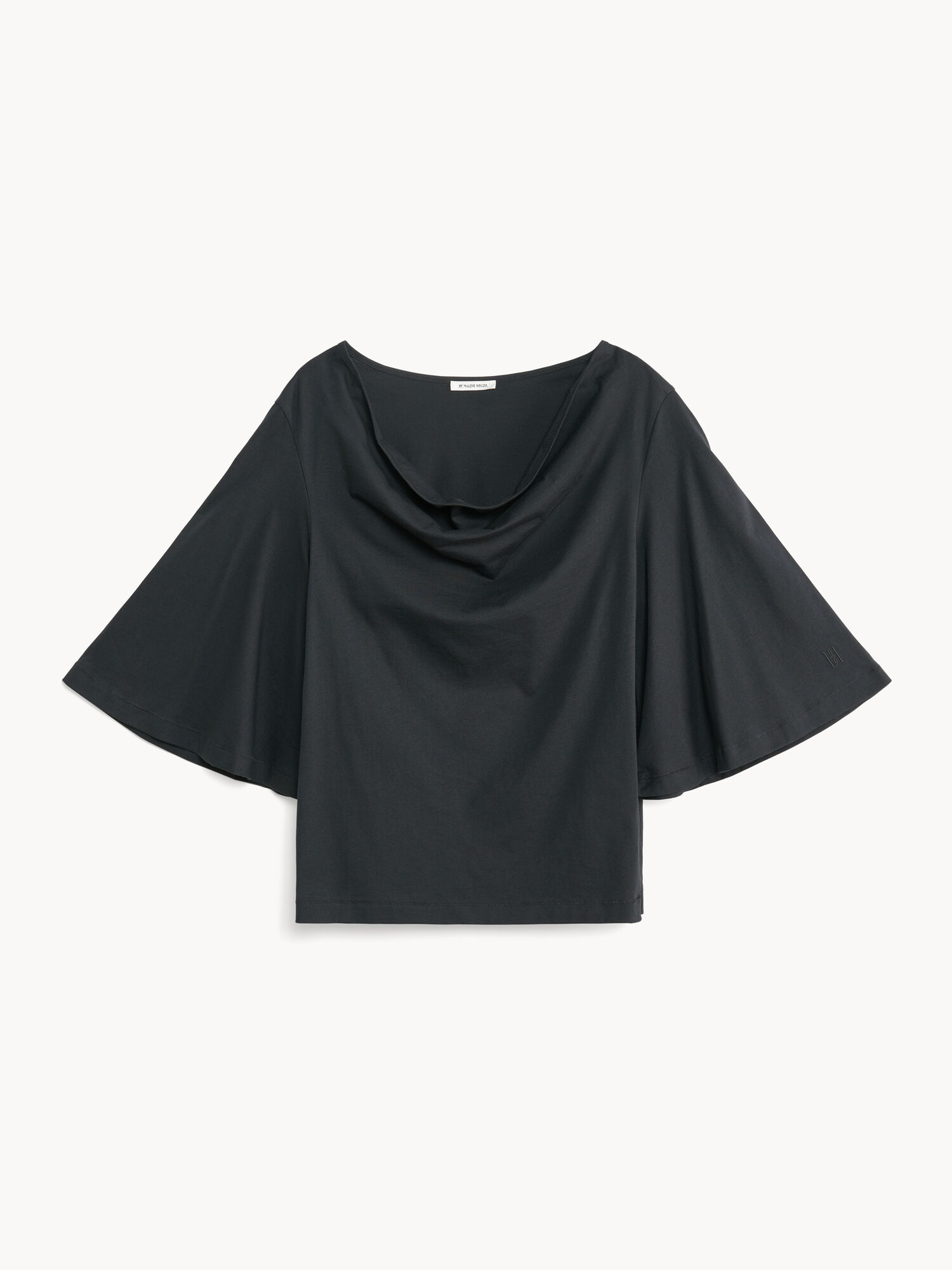 Black By Malene Birger Bryar Organic Cotton T-shirt Tops | AU_BB94217