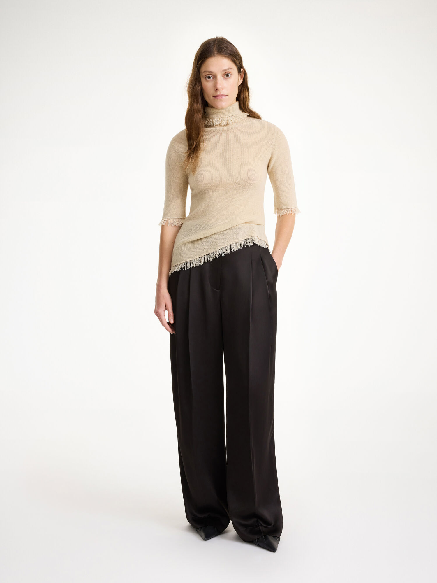 Black By Malene Birger Cymbaria High-waisted Trousers | AU_BB95277