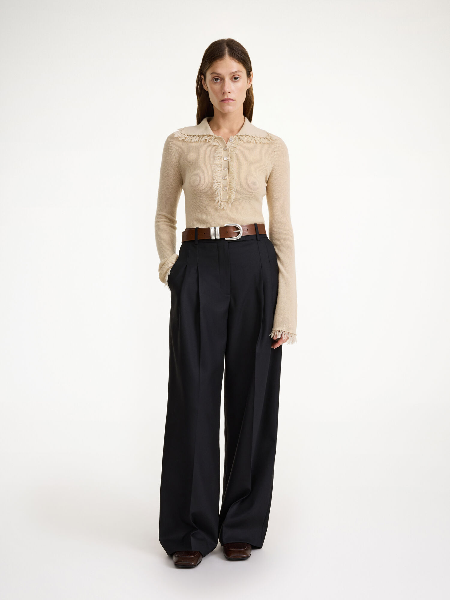 Black By Malene Birger Cymbaria High-waist Trousers | AU_BB62888