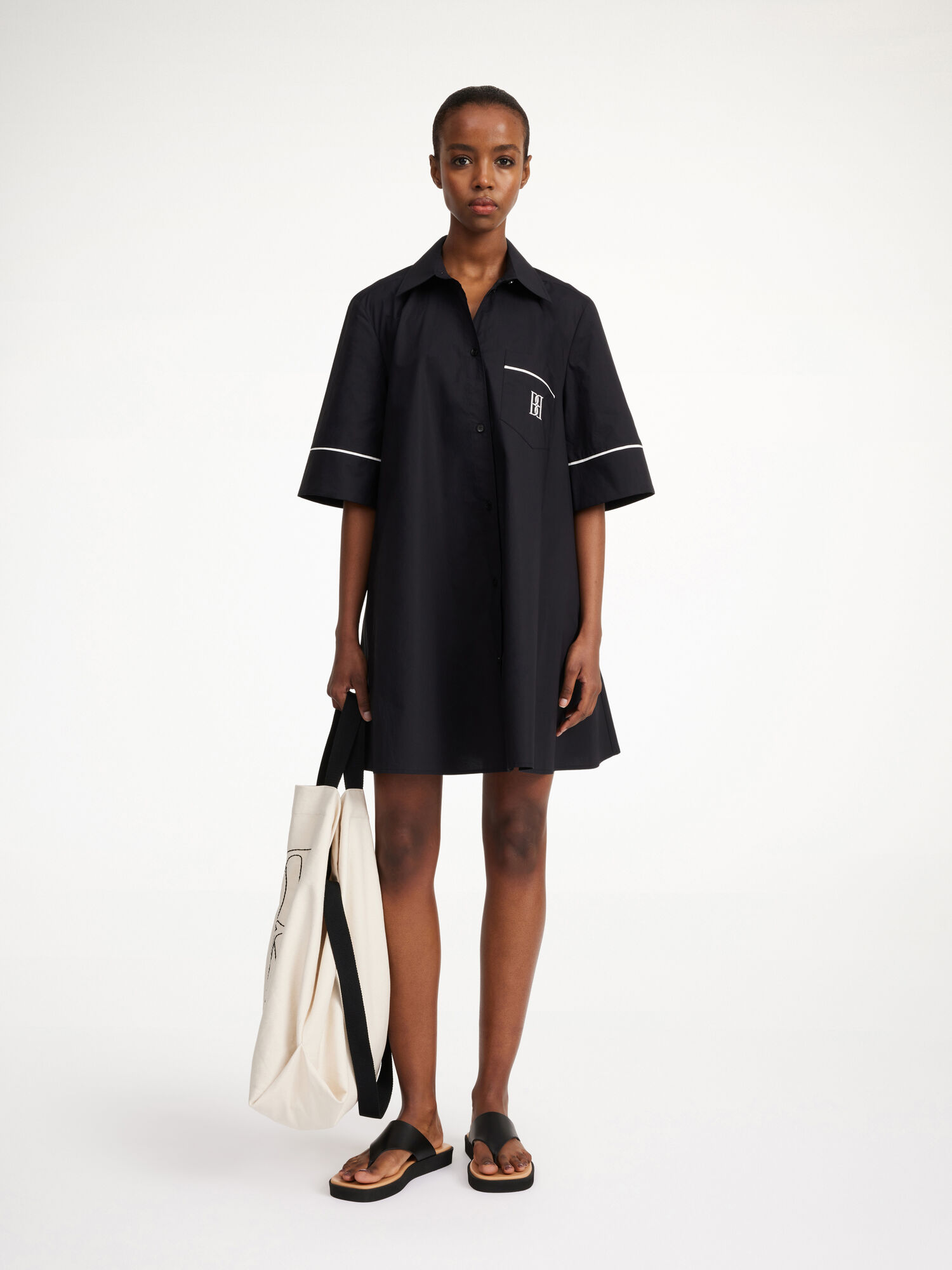 Black By Malene Birger Gaielle Organic Cotton Dress | AU_BB14379