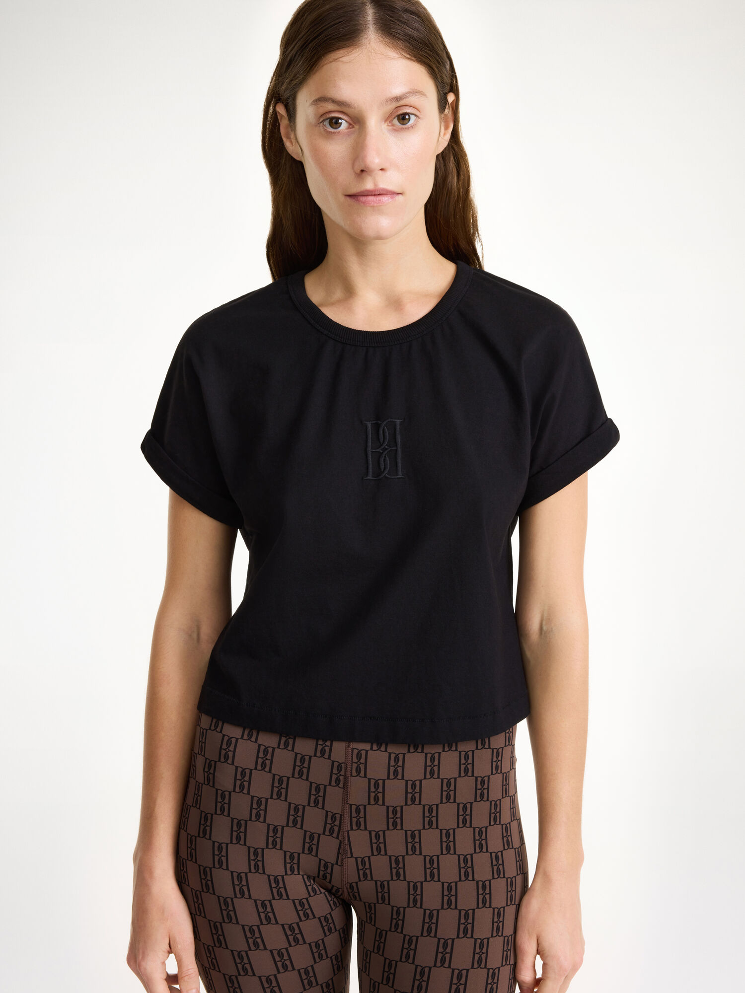 Black By Malene Birger Hedalia Organic Cotton T-shirt Tops | AU_BB85462