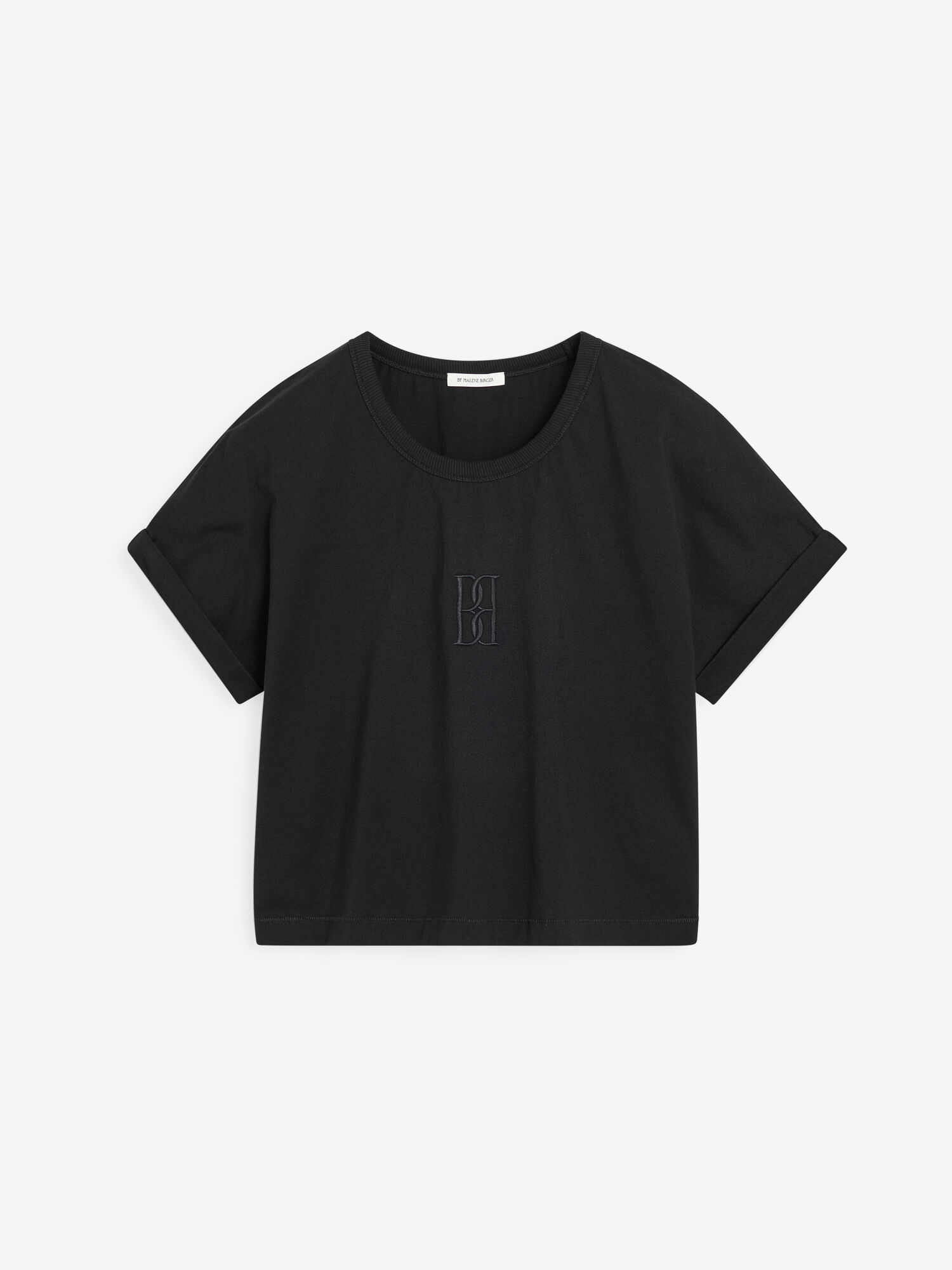 Black By Malene Birger Hedalia Organic Cotton T-shirt Tops | AU_BB85462