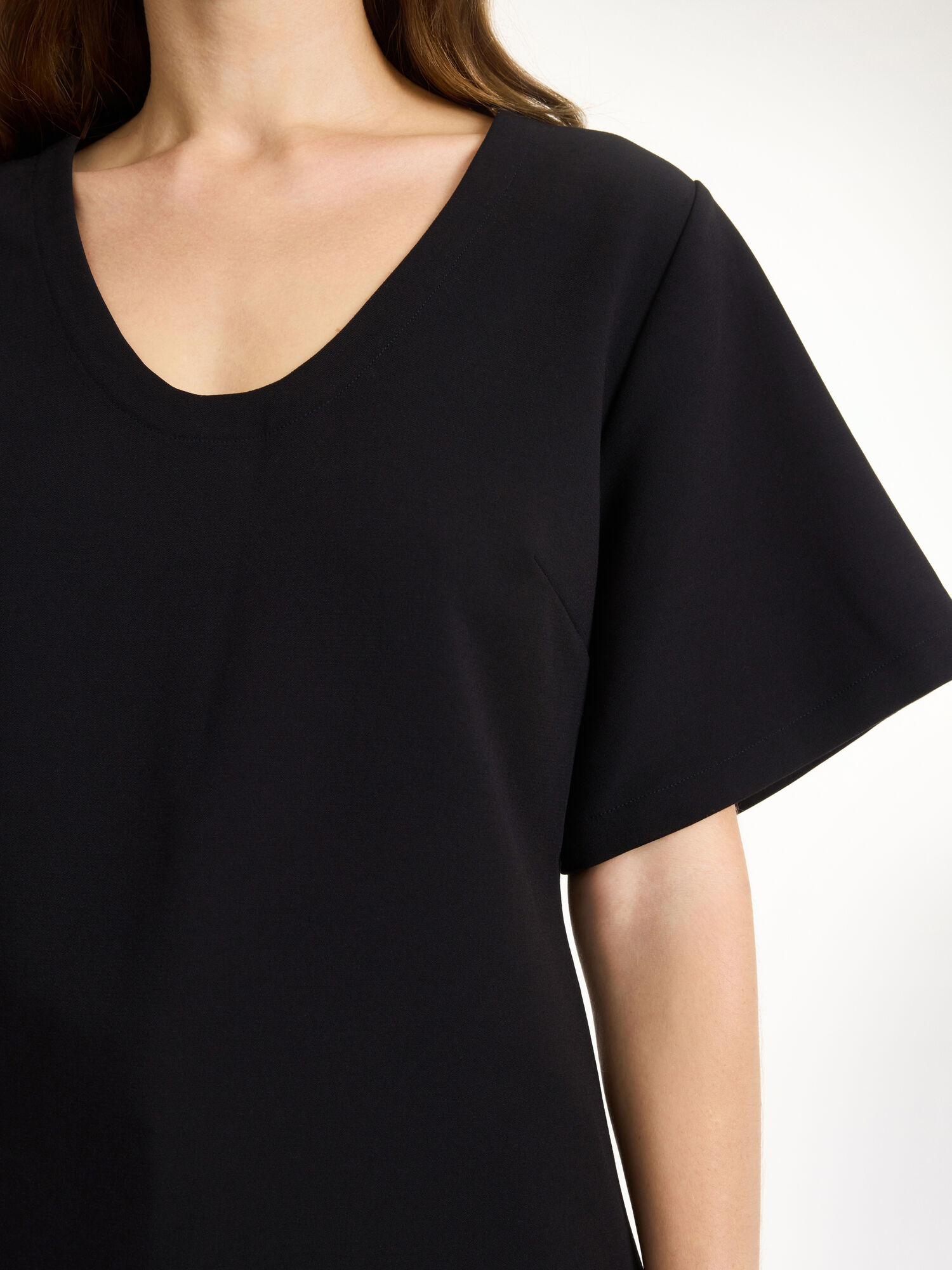 Black By Malene Birger Lunae T-shirt Tops | AU_BB76147