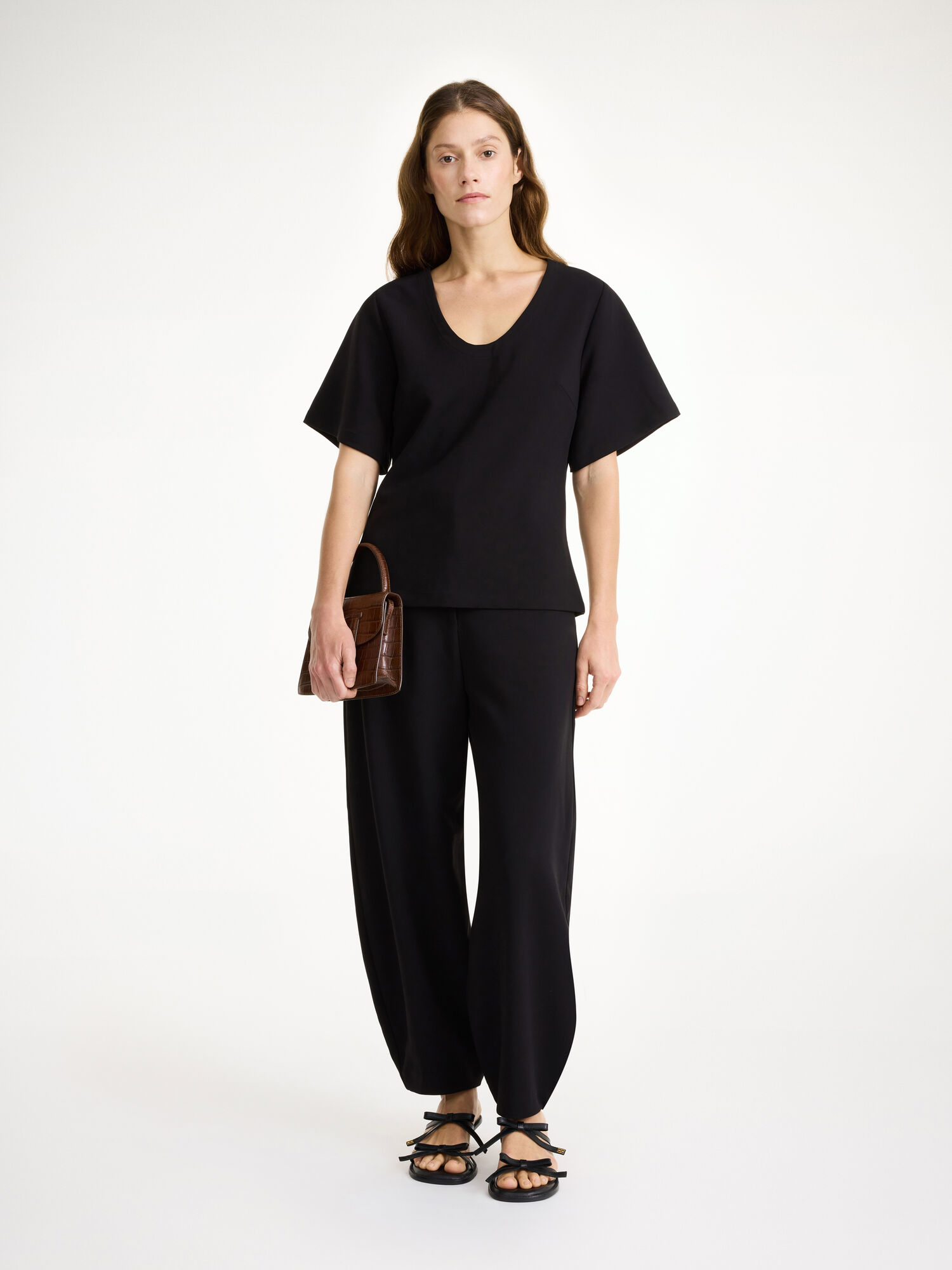 Black By Malene Birger Lunae T-shirt Tops | AU_BB76147