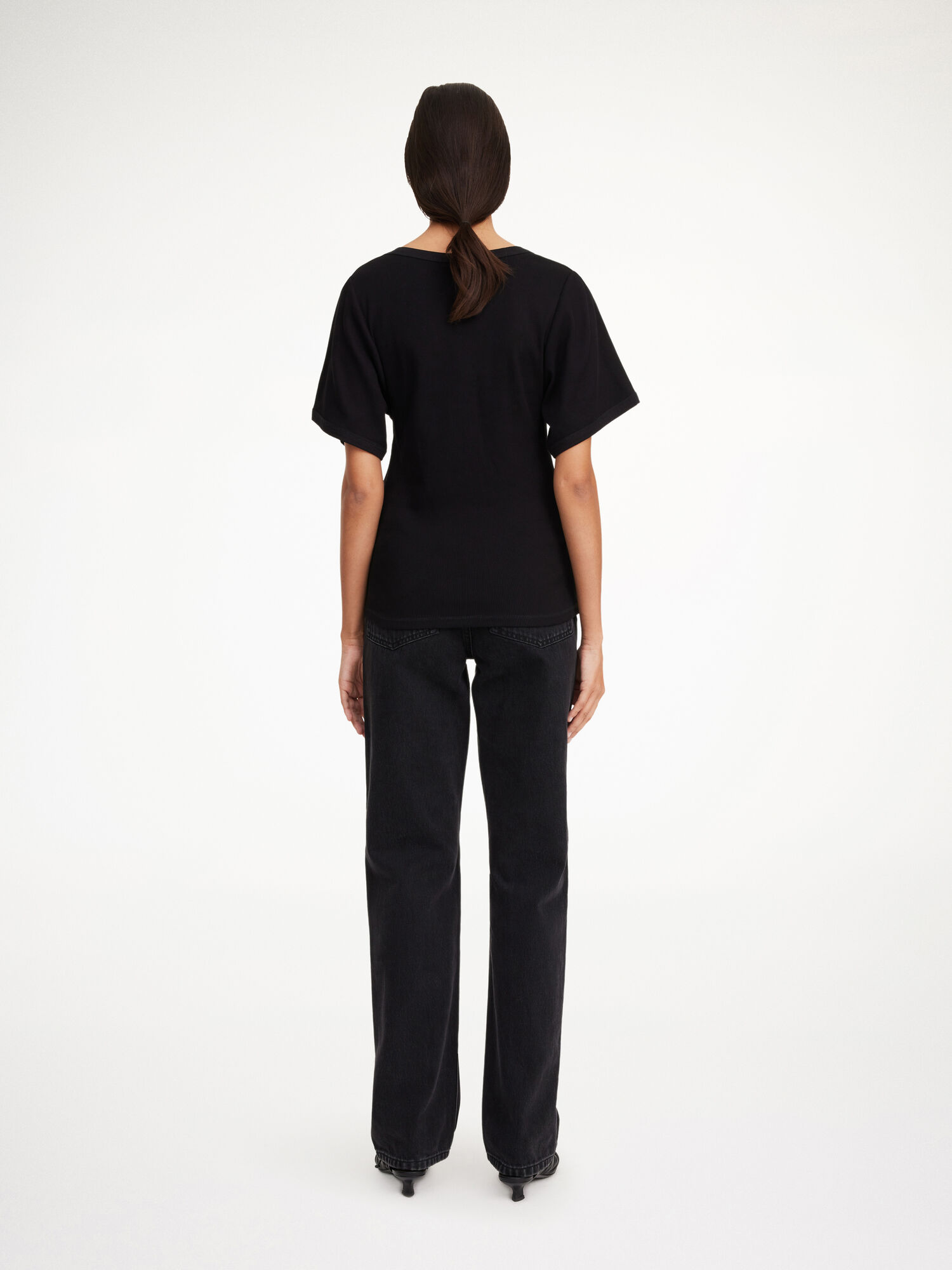 Black By Malene Birger Lunai T-shirt Tops | AU_BB74513