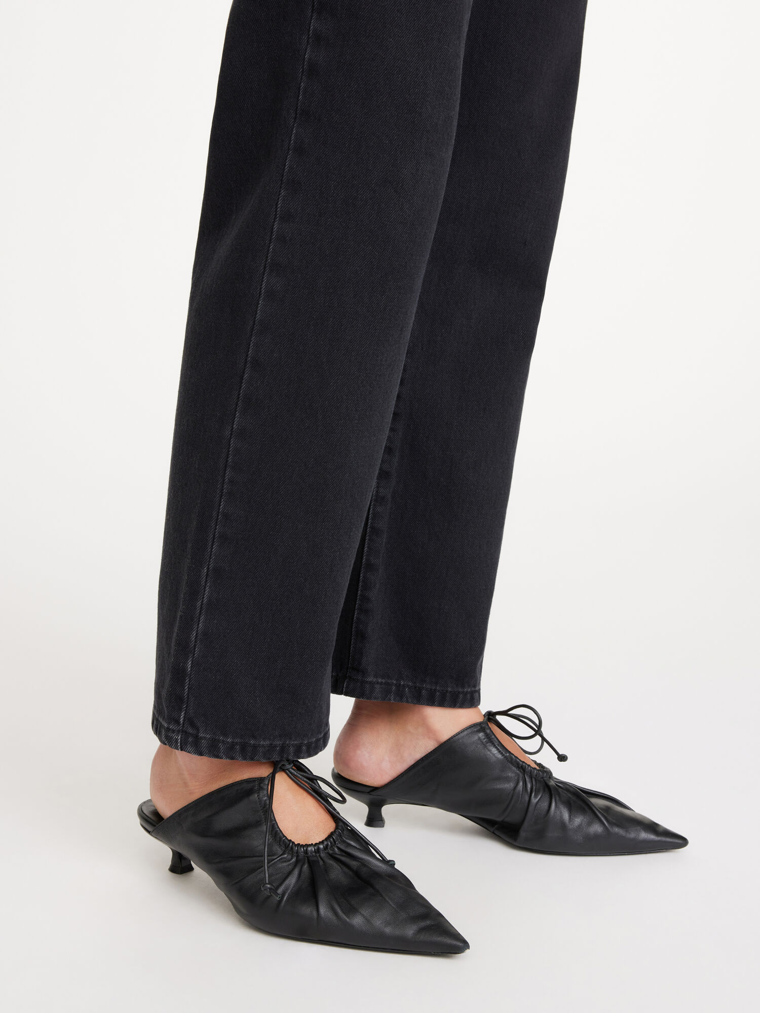 Black By Malene Birger Masey Leather Mules Shoes | AU_BB18384