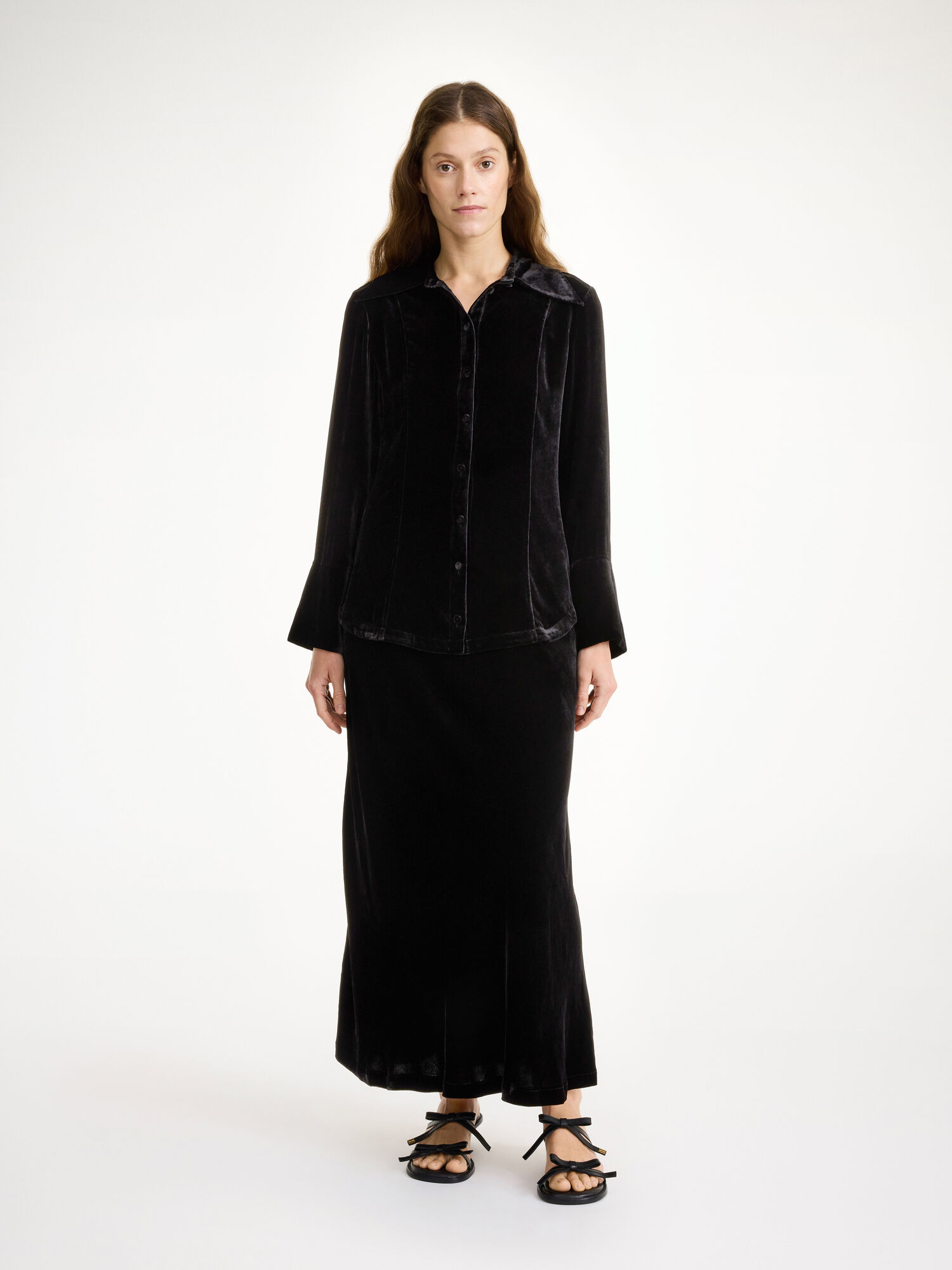 Black By Malene Birger Rosiannas Velvet Shirts | AU_BB62801