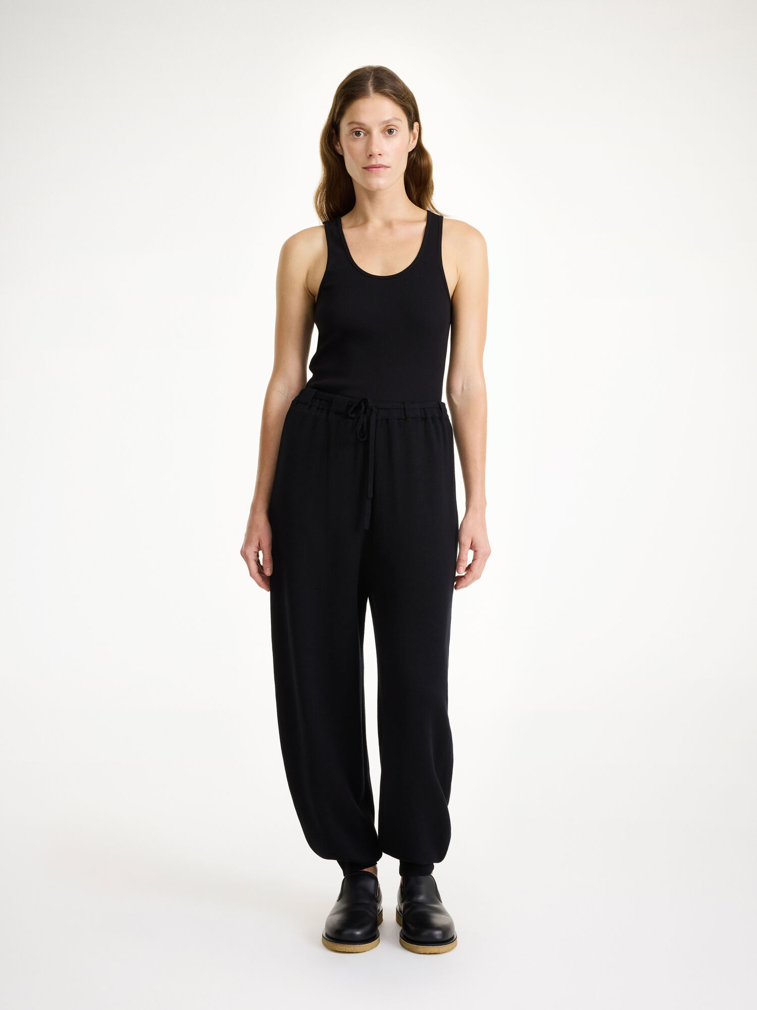 Black By Malene Birger Tevana High-waisted Trousers Knitwear | AU_BB78538