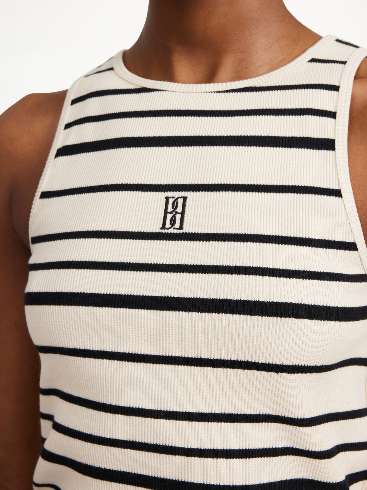 Black stripe By Malene Birger Amanias Tank Tops | AU_BB58835