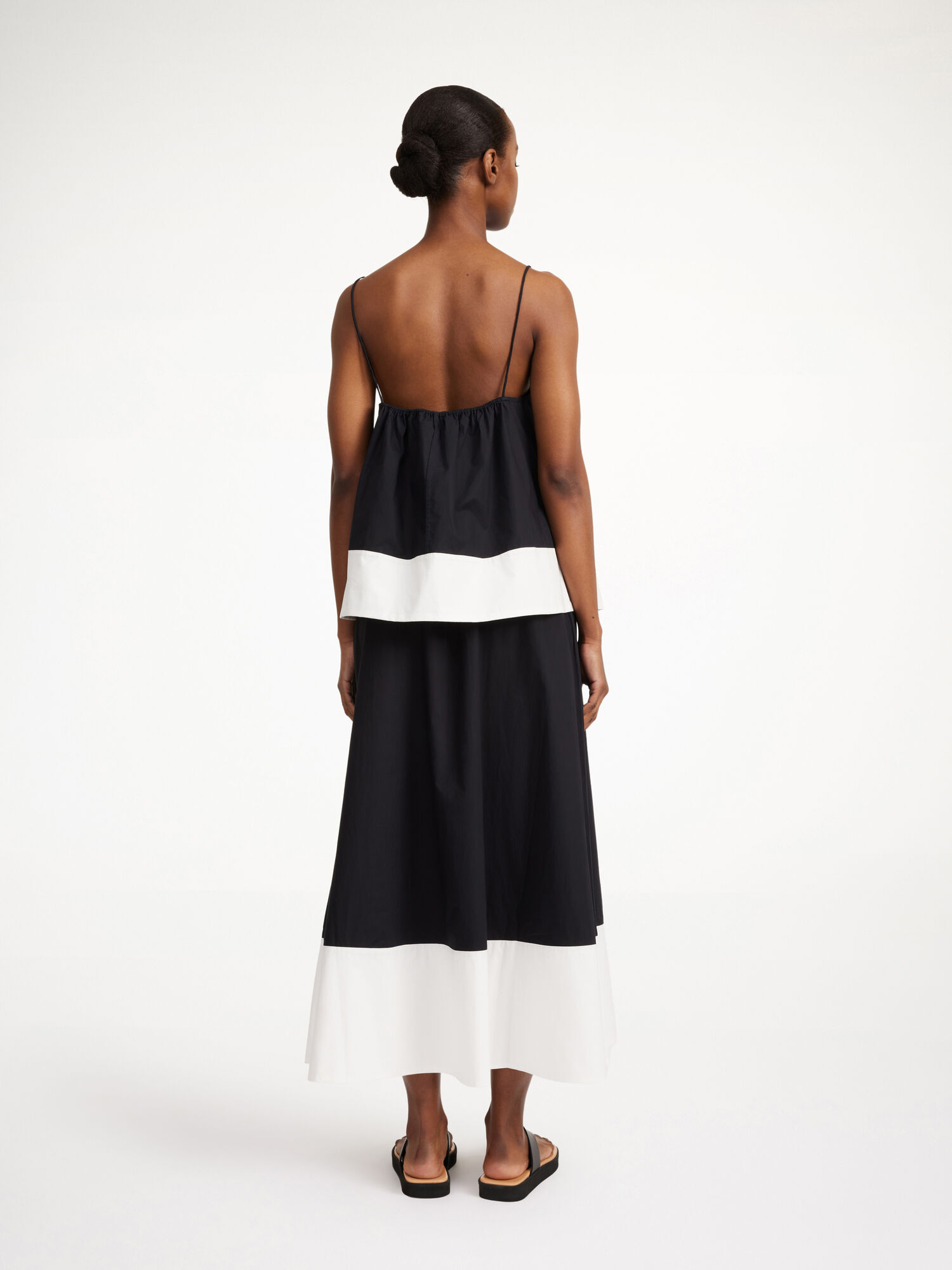 Block stripe black white By Malene Birger Pheobes Organic Cotton Skirts | AU_BB94980