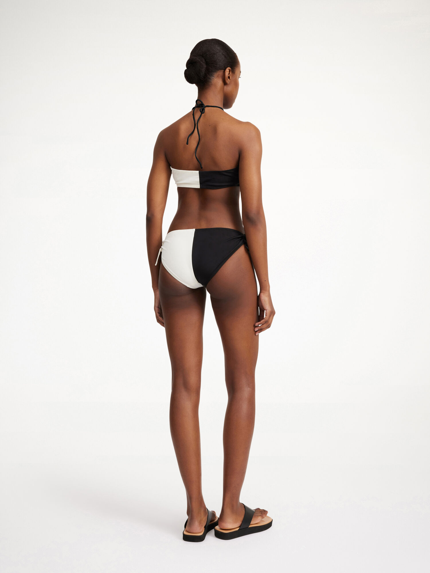 Block stripe black white By Malene Birger Seabay Low Bikini Bottoms Swimwear | AU_BB18275