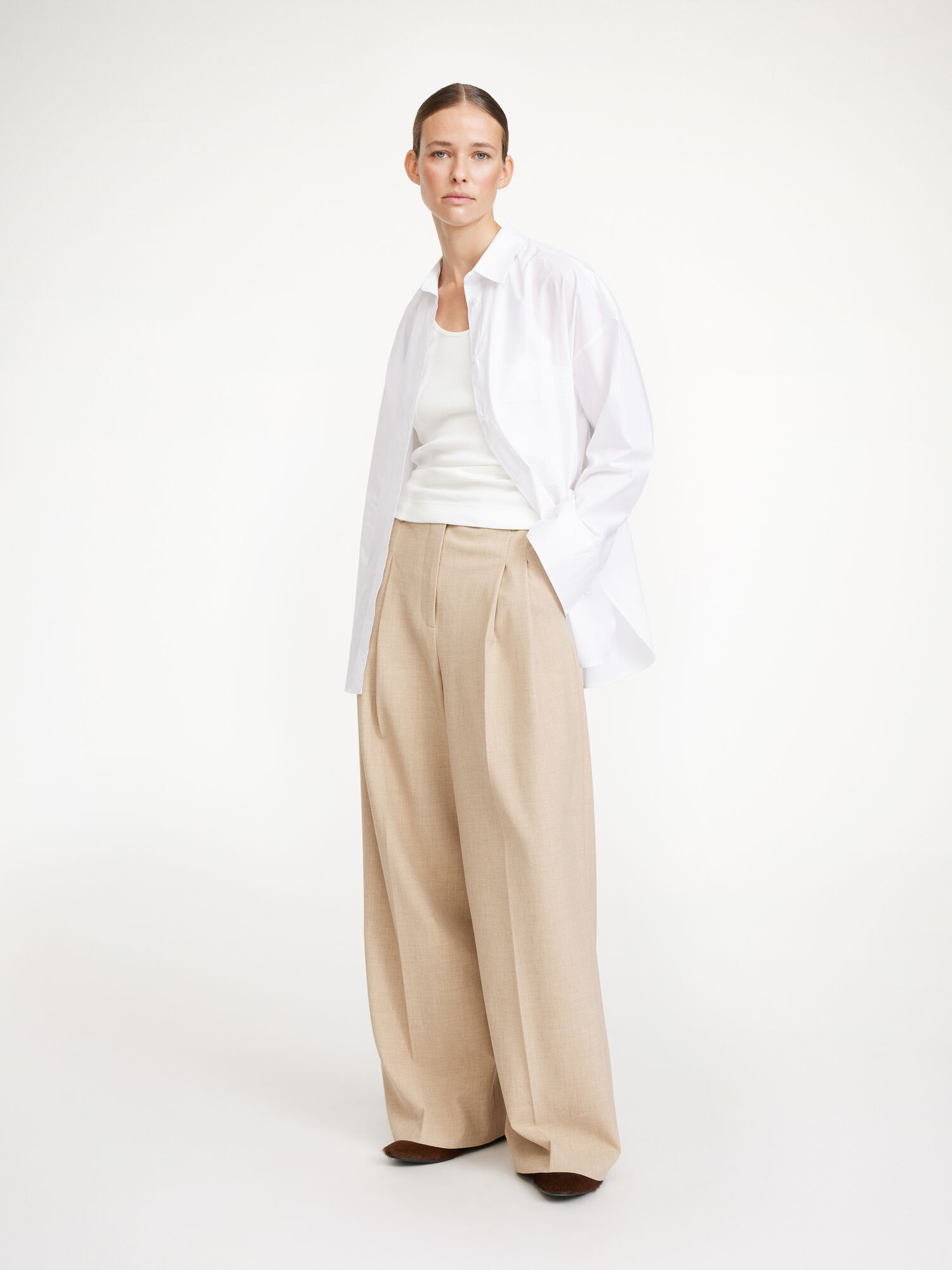 Cinnamon Brown By Malene Birger Cymbaria High-waisted Trousers | AU_BB87210