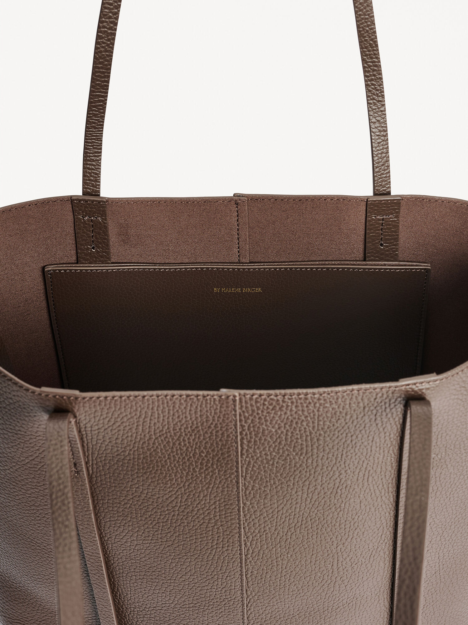 Coffee Bean By Malene Birger Abilso Leather Tote Bags | AU_BB43319