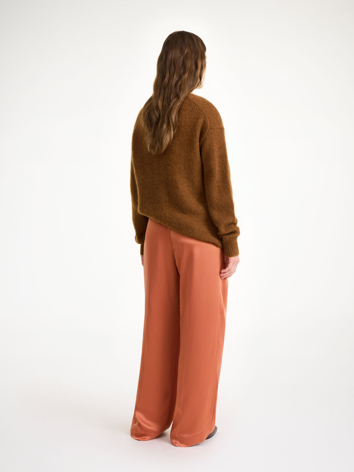 Dark Cherry Plum By Malene Birger Cymbaria High-waisted Trousers | AU_BB19925