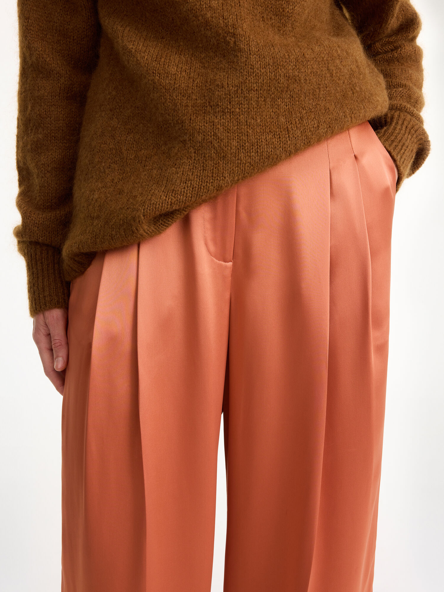 Dark Cherry Plum By Malene Birger Cymbaria High-waisted Trousers | AU_BB19925