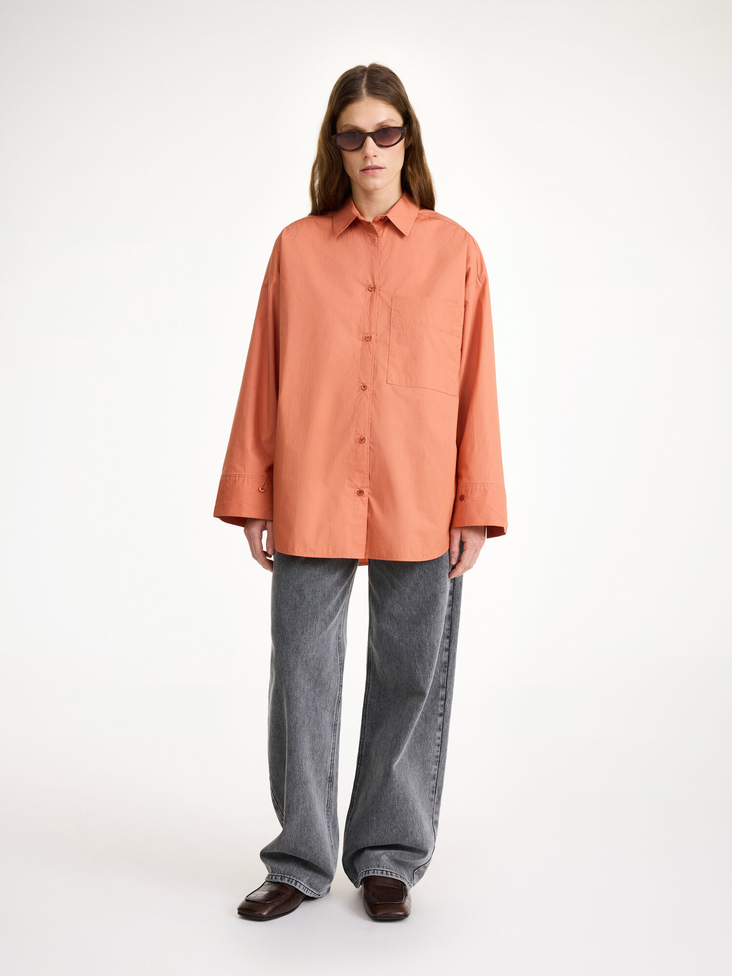 Dark Cherry Plum By Malene Birger Derris Organic Cotton Shirts | AU_BB76039