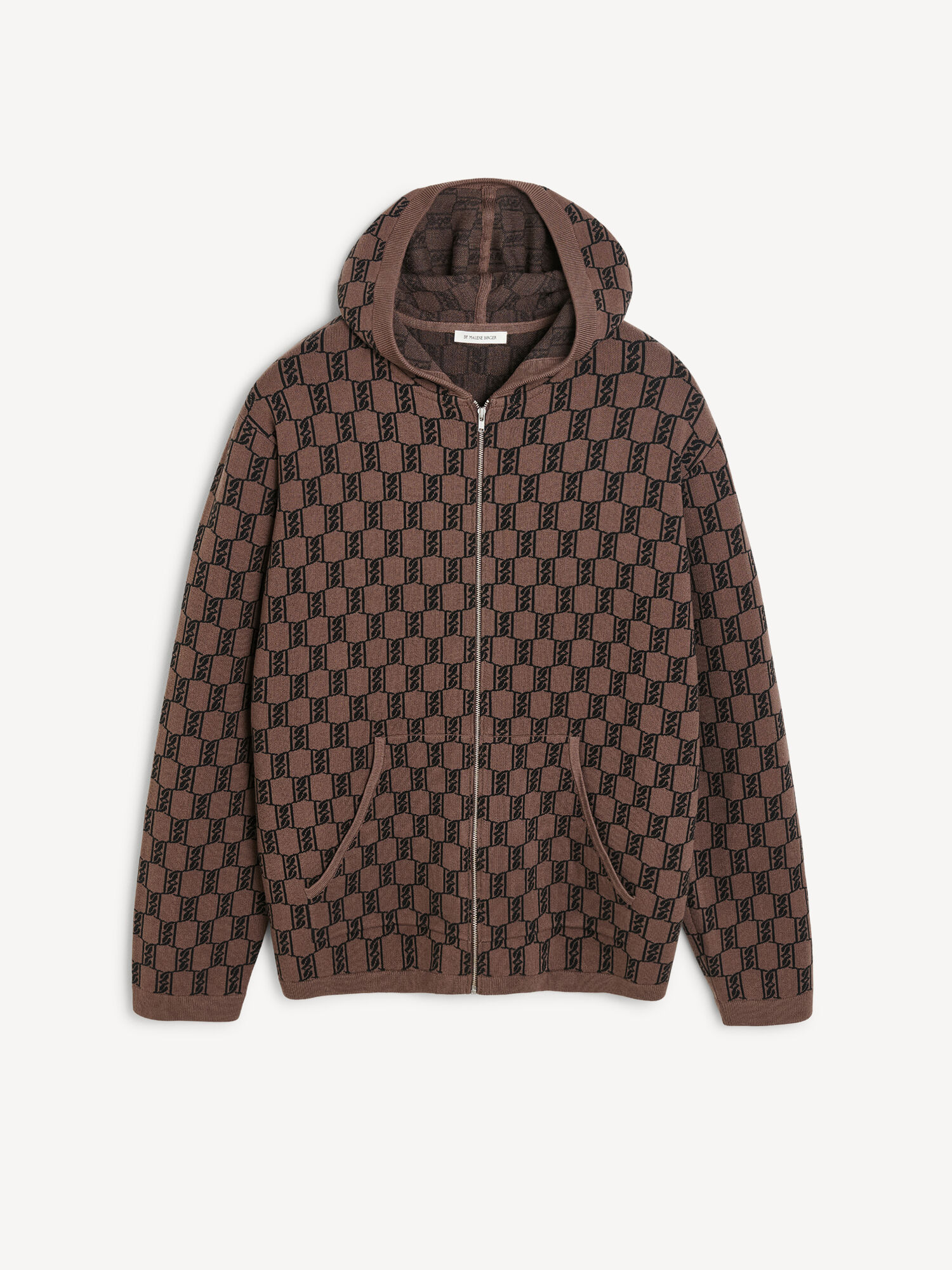 Dark Mahogany By Malene Birger Felipa Knitted Hoodie Athleisure Wear | AU_BB58383