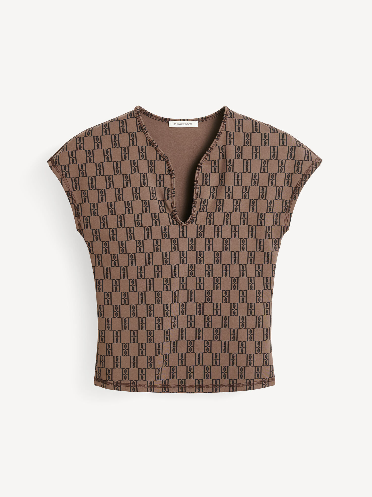 Dark Mahogany By Malene Birger Venazia Athletic Top Athleisure Wear | AU_BB24176