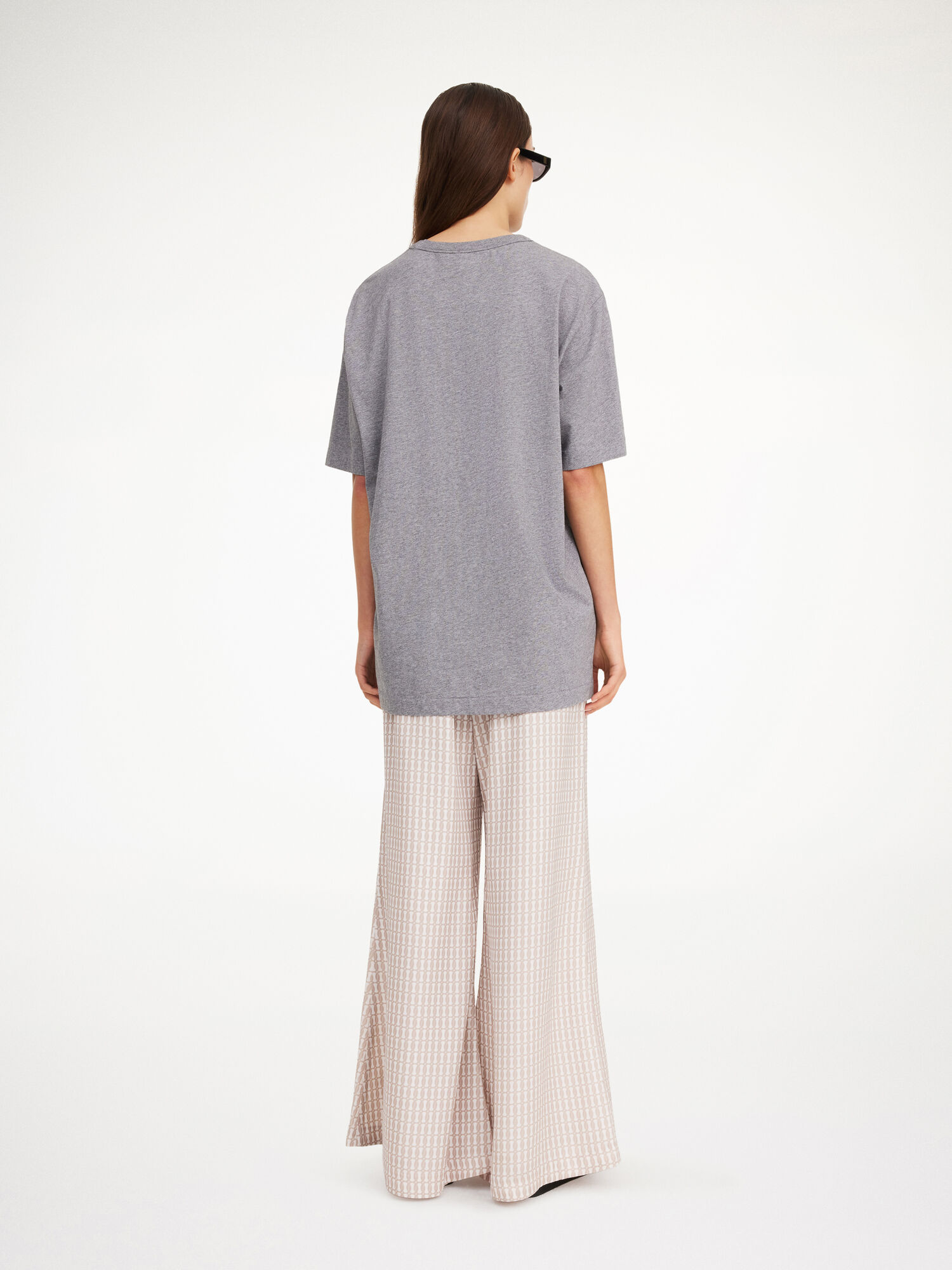 Grey Melange By Malene Birger Fayeh Organic Cotton T-shirt Tops | AU_BB13107