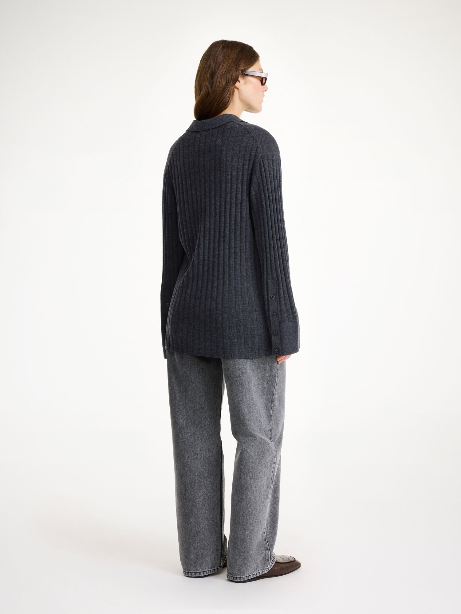 Jet grey By Malene Birger Delphine Merino Wool Sweater Knitwear | AU_BB83349