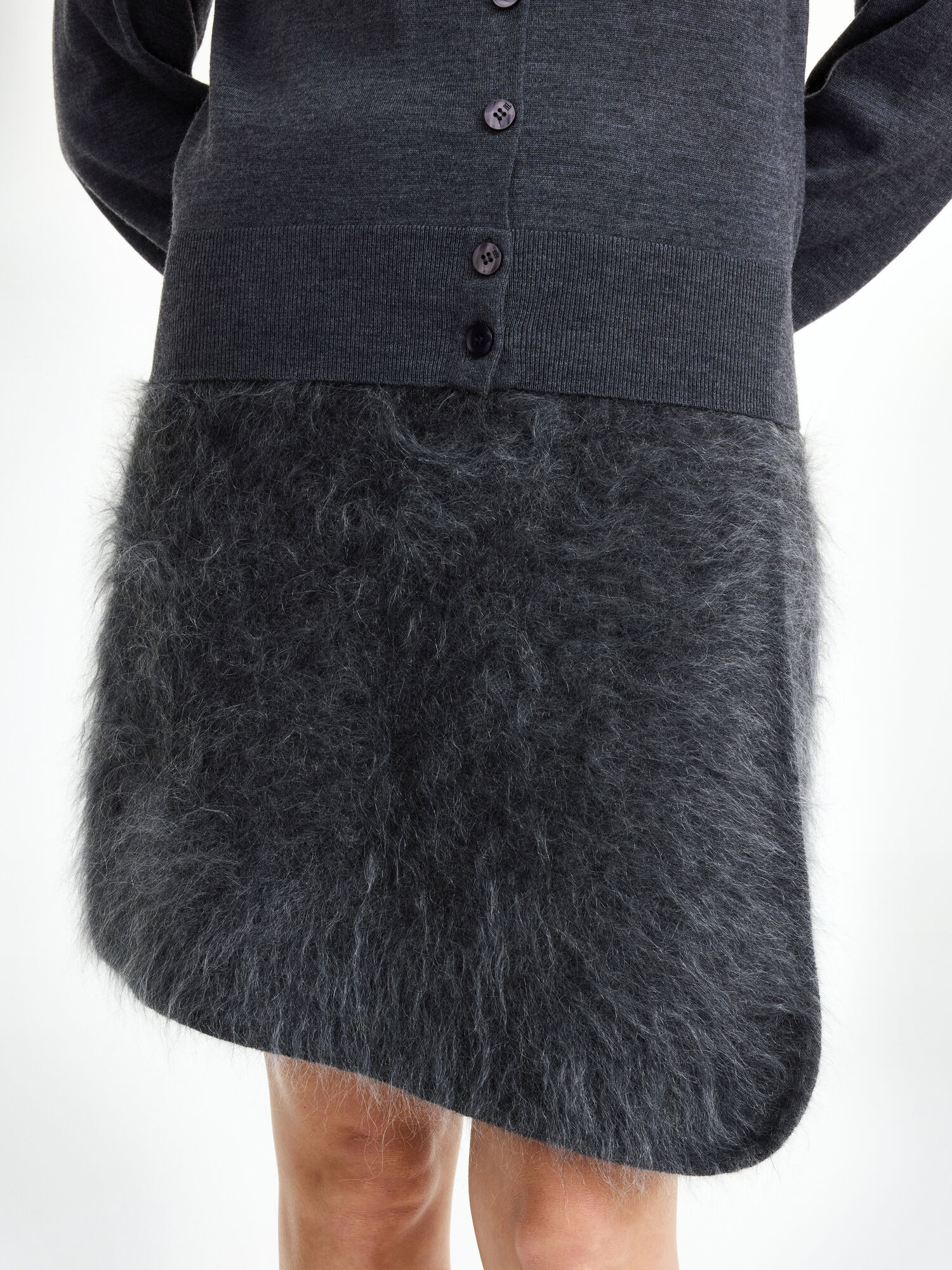 Jet grey By Malene Birger Krissah Mini Skirt Knitwear | AU_BB59905