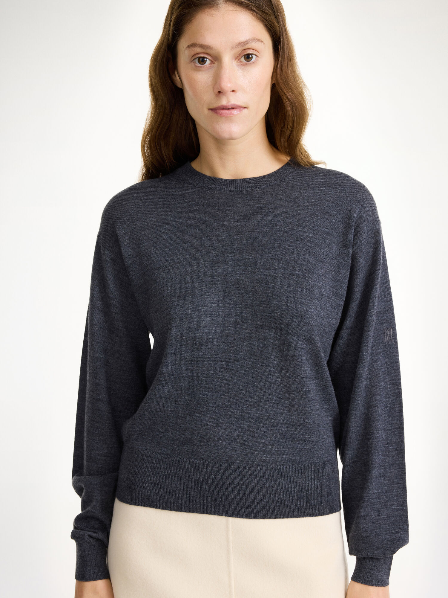 Jet grey By Malene Birger Mantea Merino Wool Sweater Knitwear | AU_BB87906