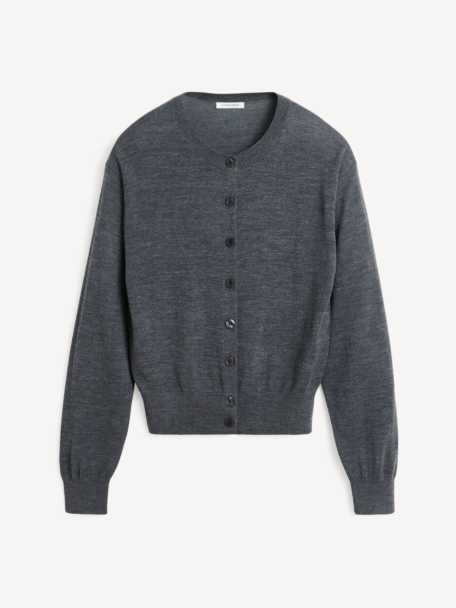 Jet grey By Malene Birger Montie Merino Wool Cardigan Knitwear | AU_BB18796