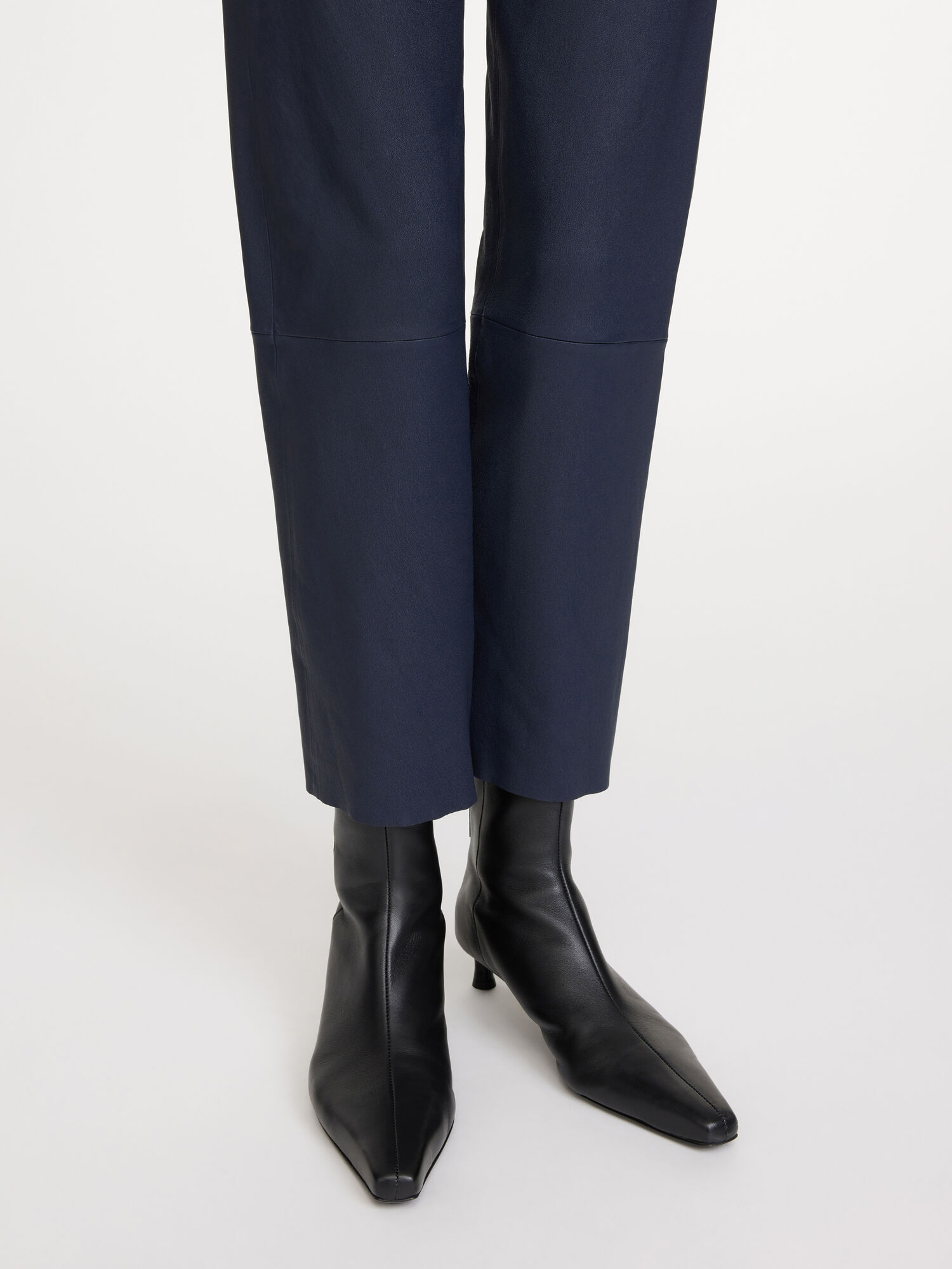 Navy Blazer By Malene Birger Florentina Leather Trousers | AU_BB68649