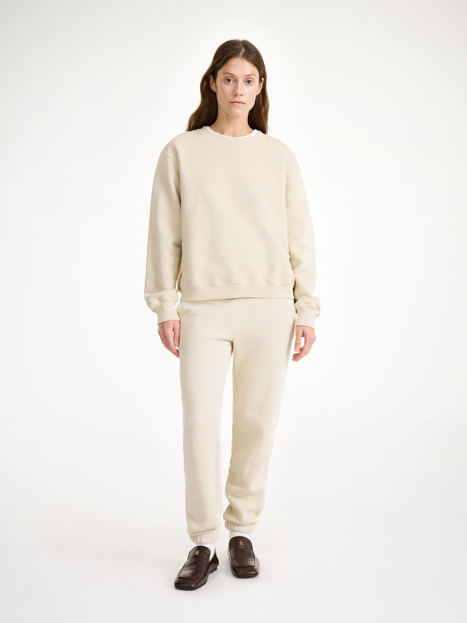 Oyster Gray By Malene Birger Apalia Organic Cotton Sweatshirt Athleisure Wear | AU_BB76078