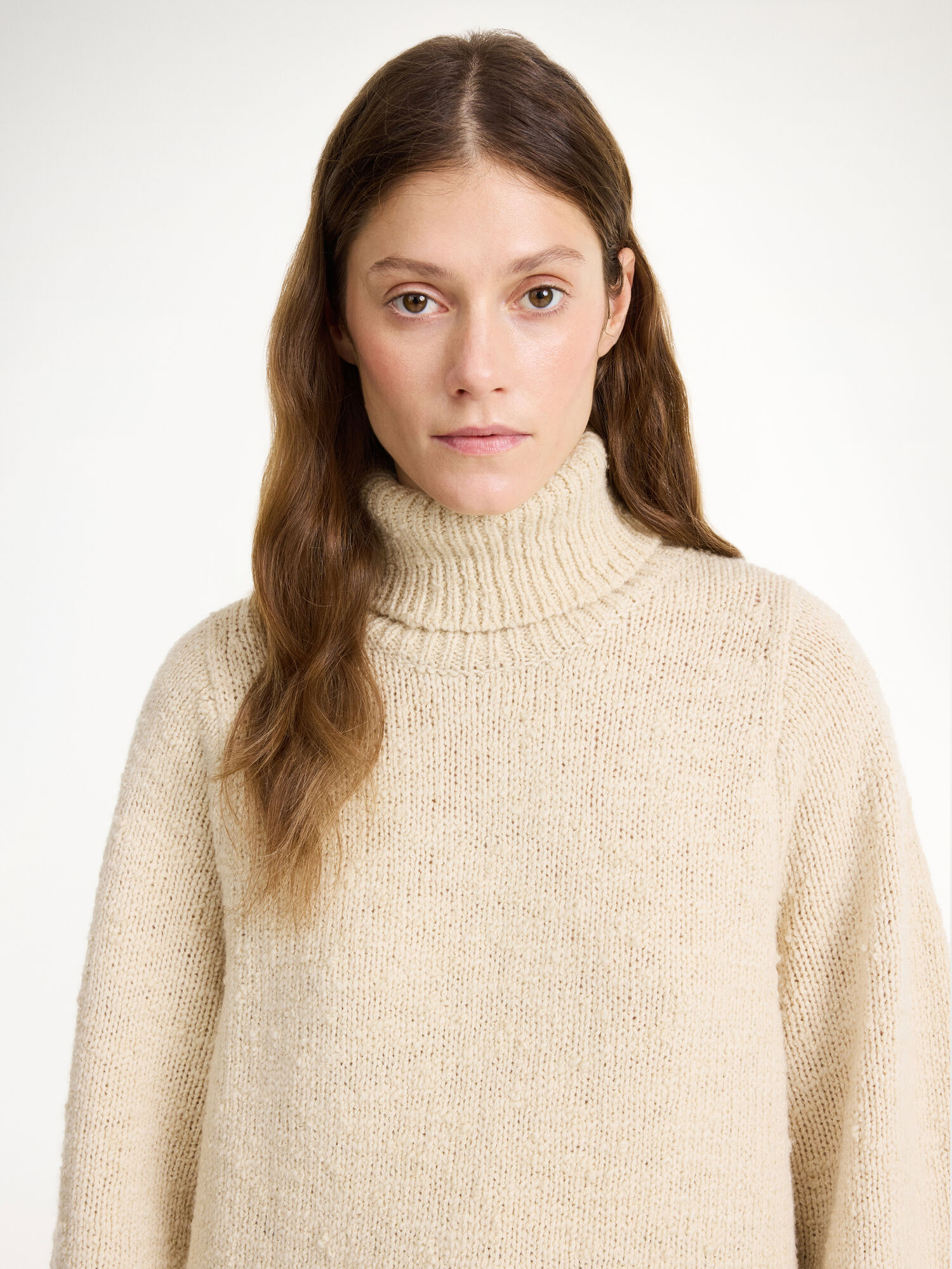 Oyster Gray By Malene Birger Charice Wool Sweater Knitwear | AU_BB85553