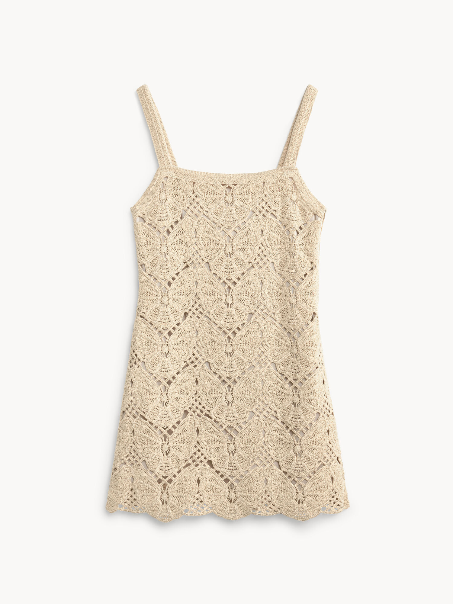 Oyster Gray By Malene Birger Falla Crochet Mini Dress Knitwear | AU_BB21386