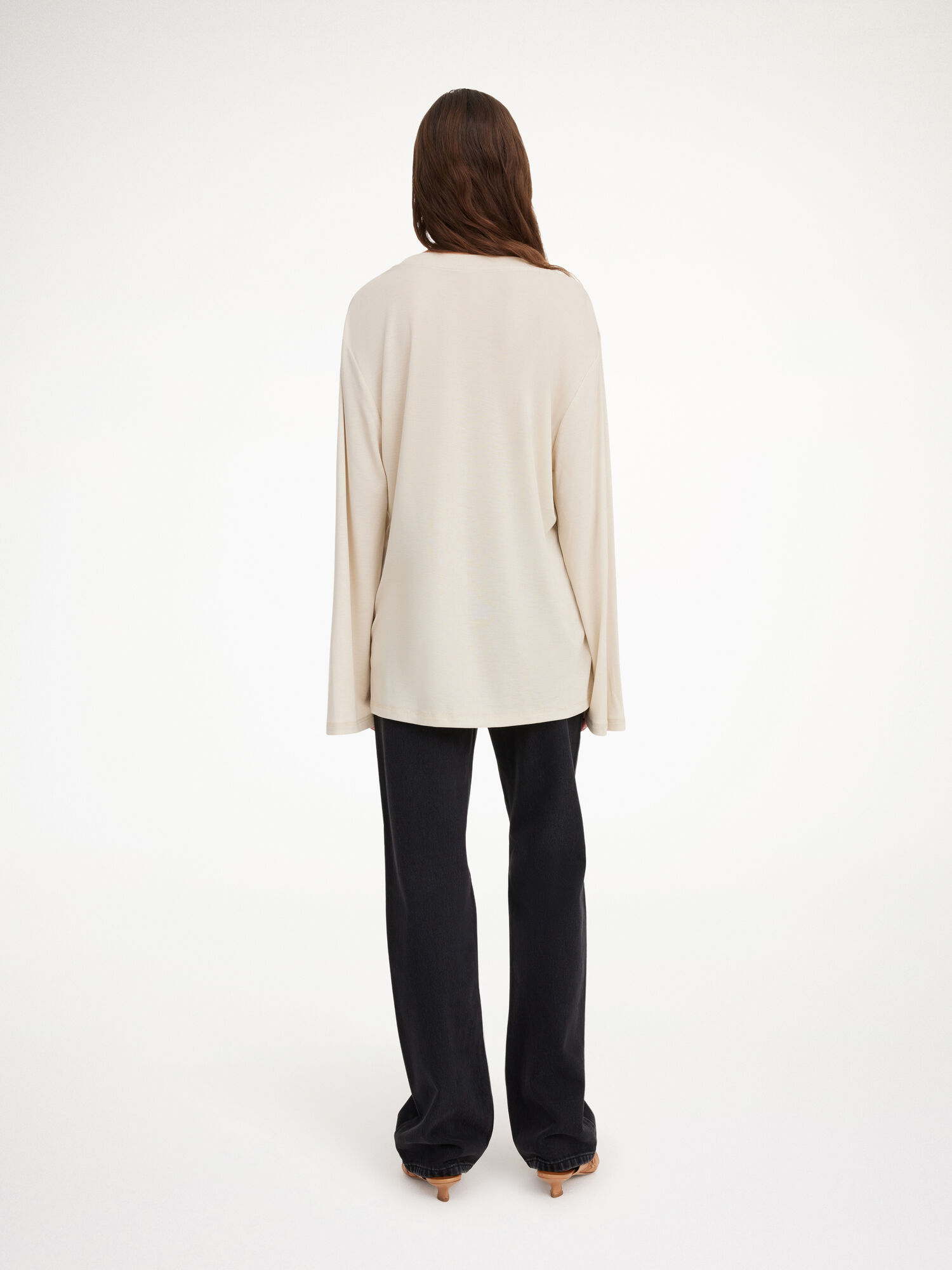 Oyster Gray By Malene Birger Fayeh Oversized Longsleeve Tops | AU_BB97601